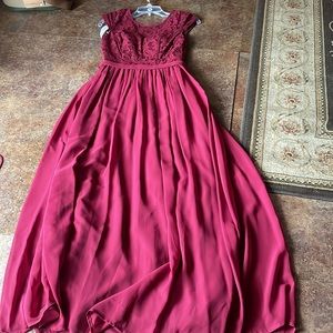 Burgundy Long Dress